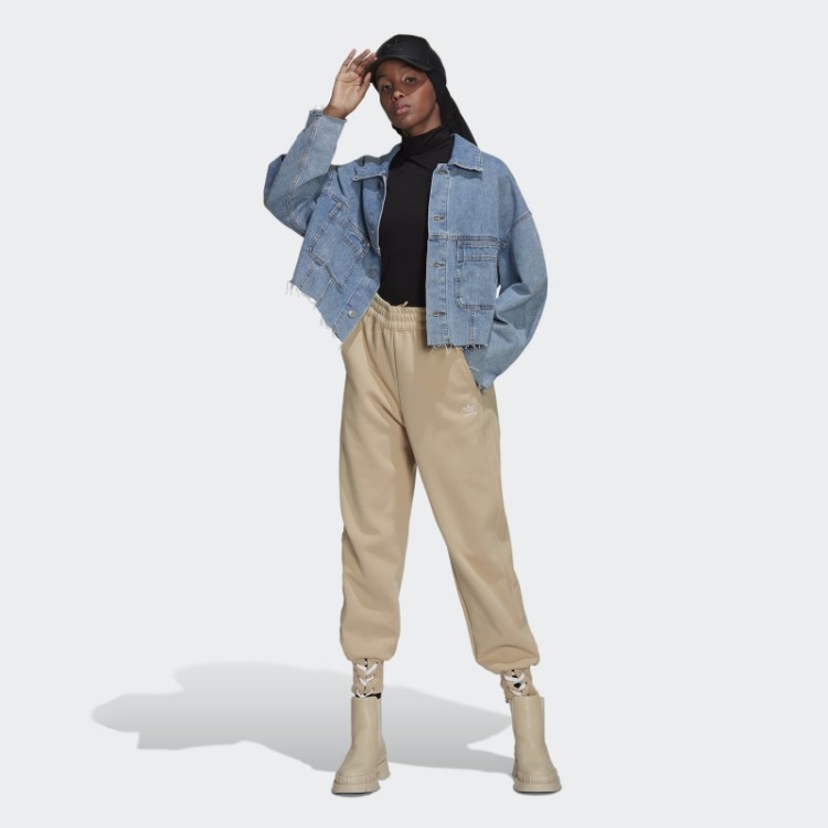 Calça Bege Sempre Original Com Punho De Renda Adidas