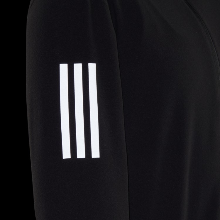 Moletom Preto Adidas Own The Run Running Com Zíper 1/2