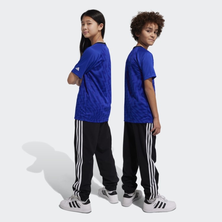 Calça Em Tecido Adidas Black Essentials Com As Três Listras