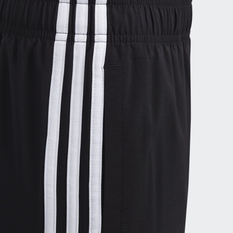 Calça Em Tecido Adidas Black Essentials Com As Três Listras