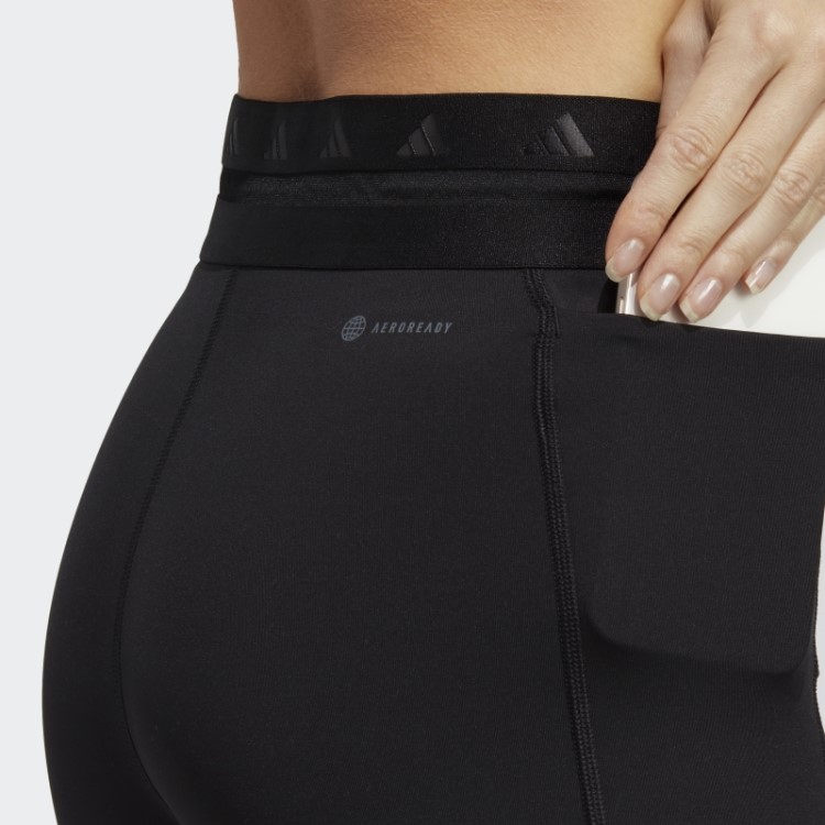 Leggings Curtas De 5 Polegadas Pretas Techfit Hyperglam Da Adidas