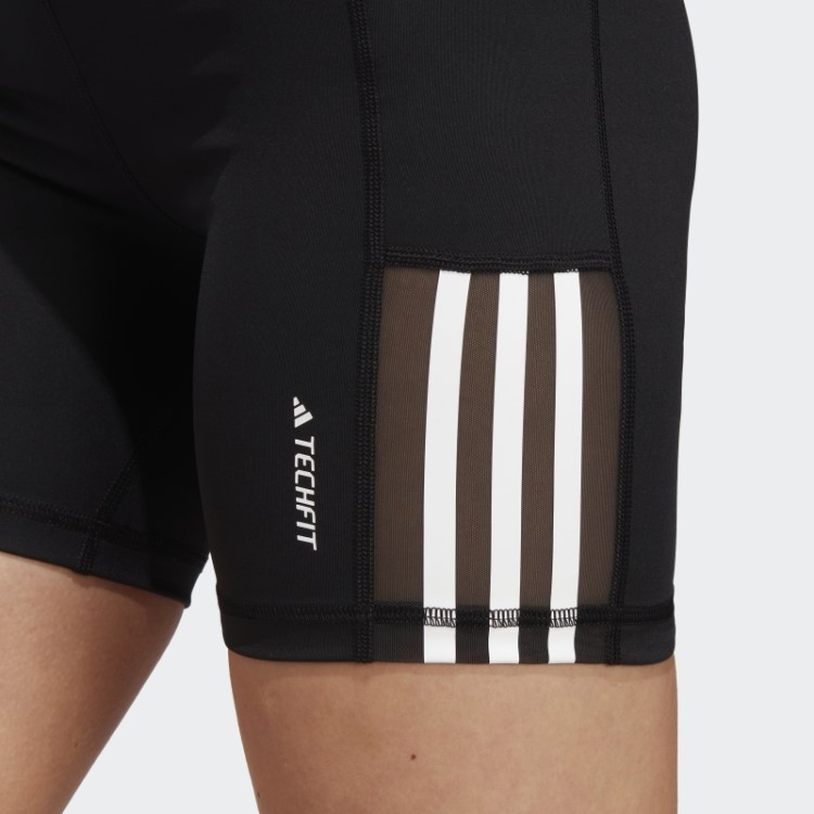 Leggings Curtas De 5 Polegadas Pretas Techfit Hyperglam Da Adidas