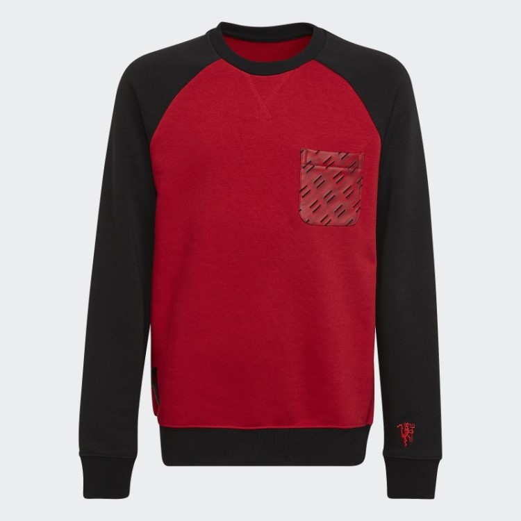 Moletom Adidas Real Vermelho Manchester United Crew