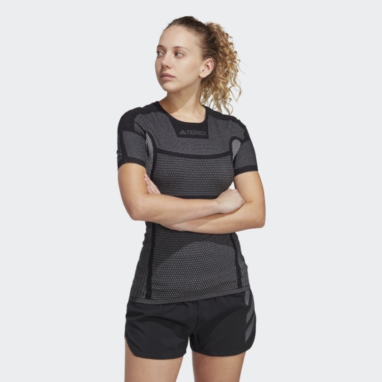 Camiseta Preta De Manga Curta Baselayer Adidas Terrex Drynamo