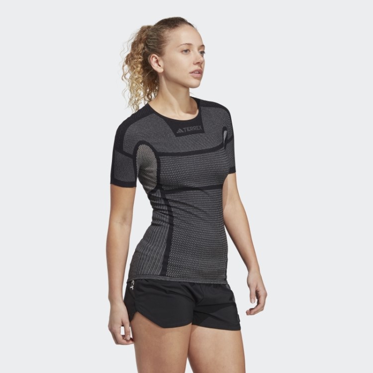 Camiseta Preta De Manga Curta Baselayer Adidas Terrex Drynamo