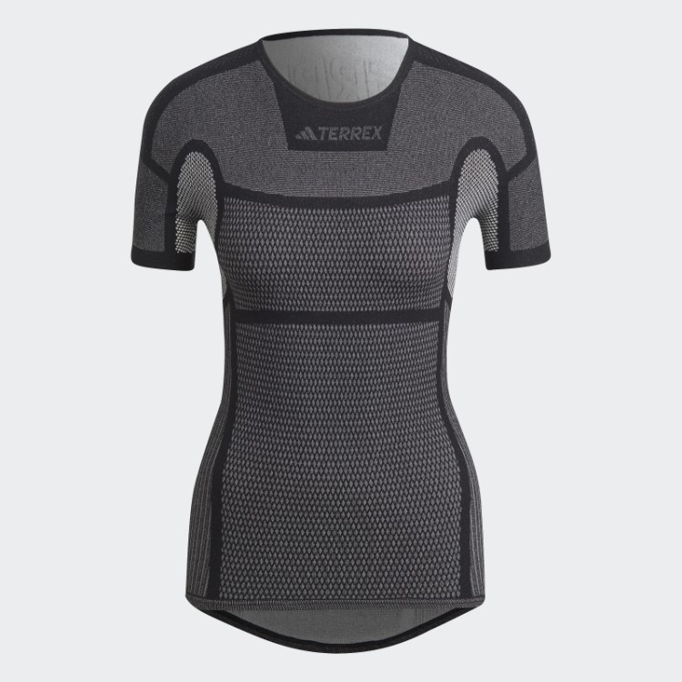 Camiseta Preta De Manga Curta Baselayer Adidas Terrex Drynamo