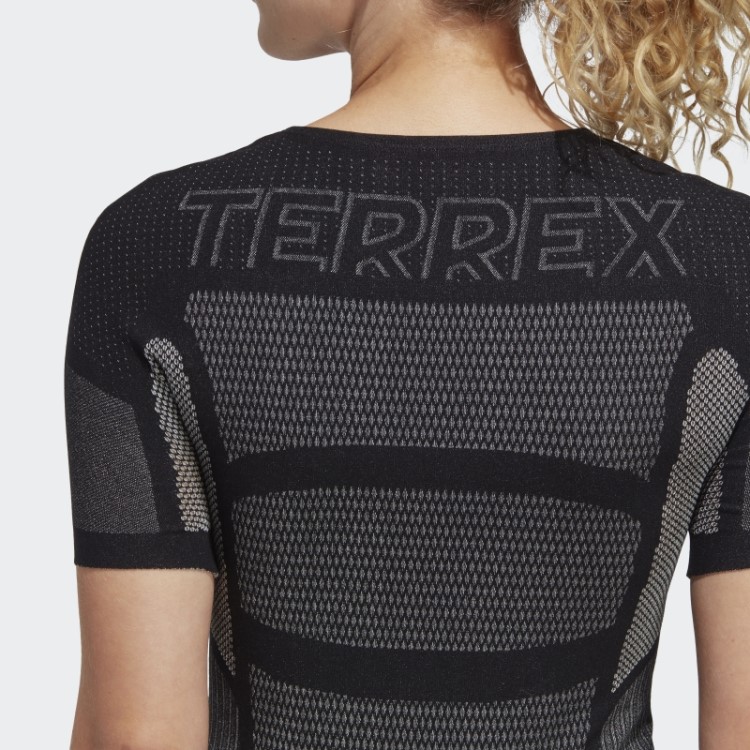Camiseta Preta De Manga Curta Baselayer Adidas Terrex Drynamo