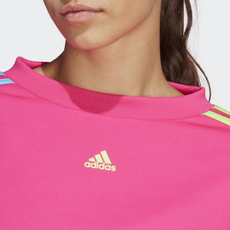 Moletom Cropped Kidcore Rosa Choque Adidas