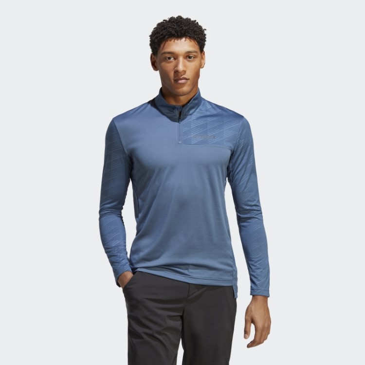 Adidas Terrex Top De Aço Manga Longa Com Meio Zíper