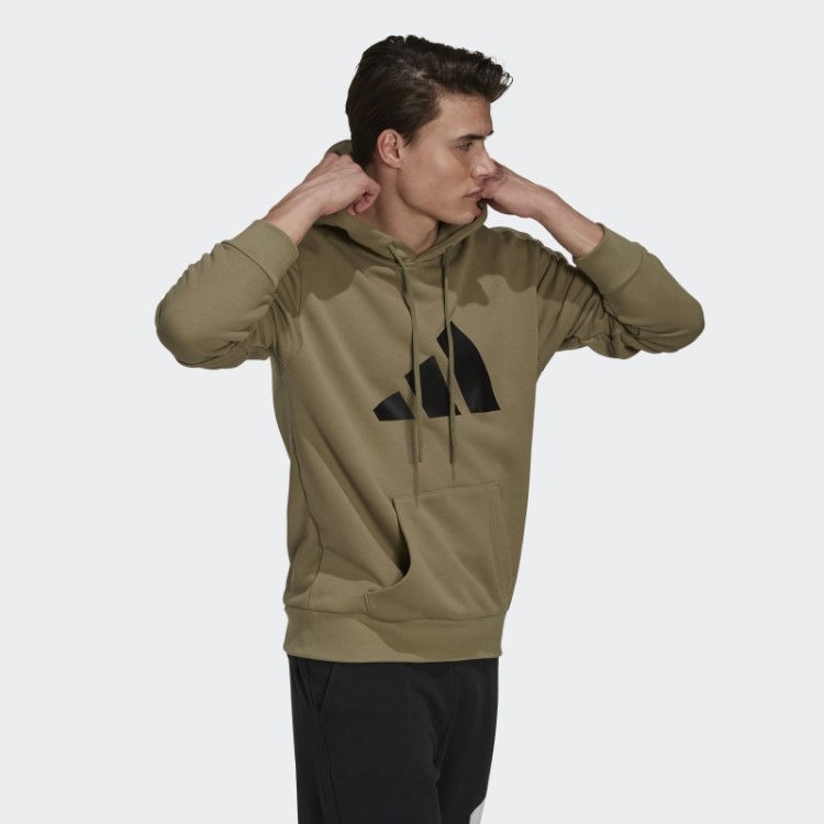 Moletom Com Capuz Verde Future Icons Com Estampa Adidas Orbit