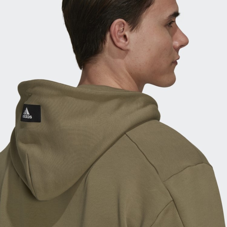 Moletom Com Capuz Verde Future Icons Com Estampa Adidas Orbit