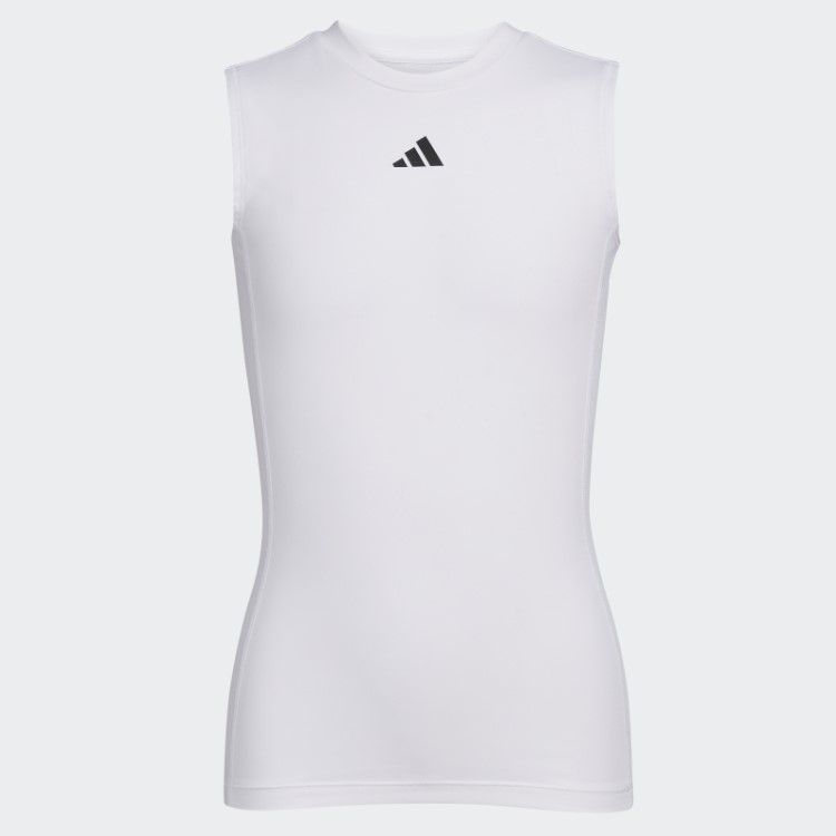 Top Branco Adidas Techfit Sem Mangas