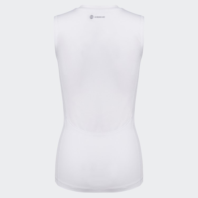 Top Branco Adidas Techfit Sem Mangas