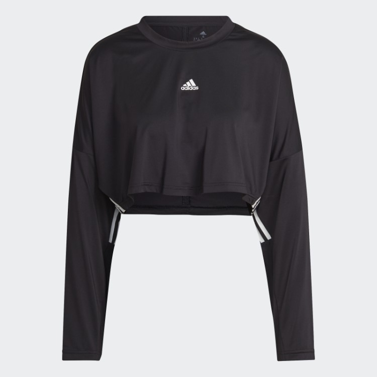 Hyperglam Cut 3 Stripes Moletom Oversized Leve Adidas Preto