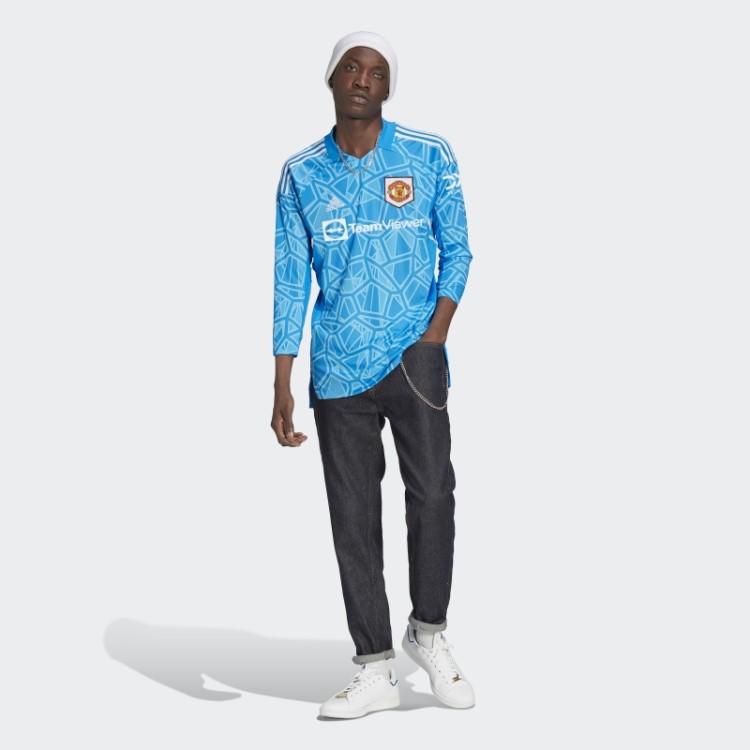 Blue Rush Adidas Manchester United Camisa De Goleiro Em Casa 22/23