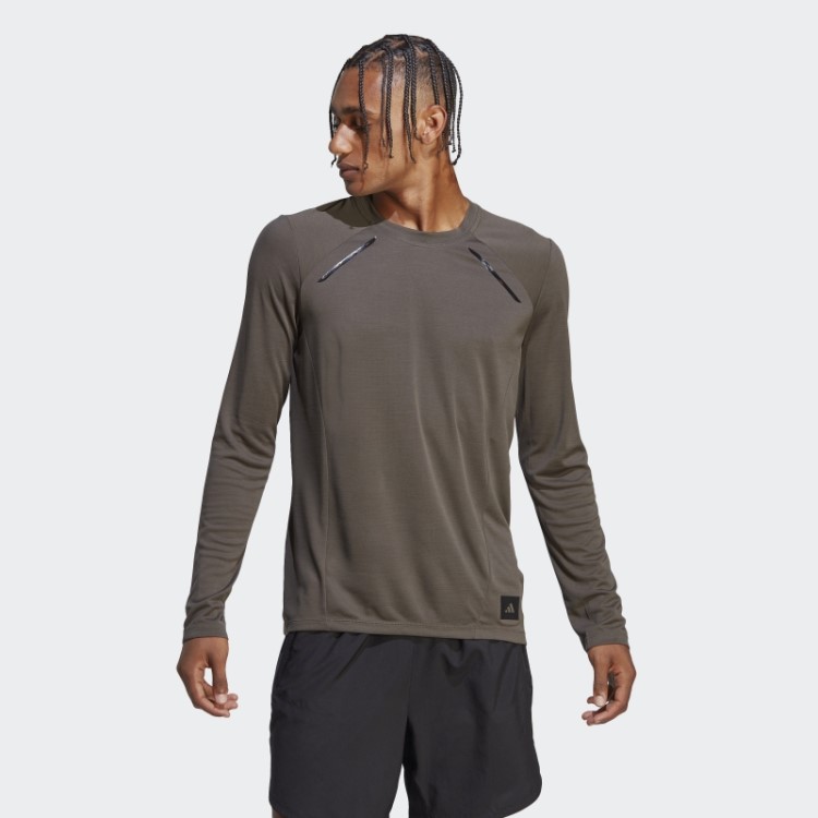 Camiseta Manga Longa Adidas Olive Best Of Adi Training