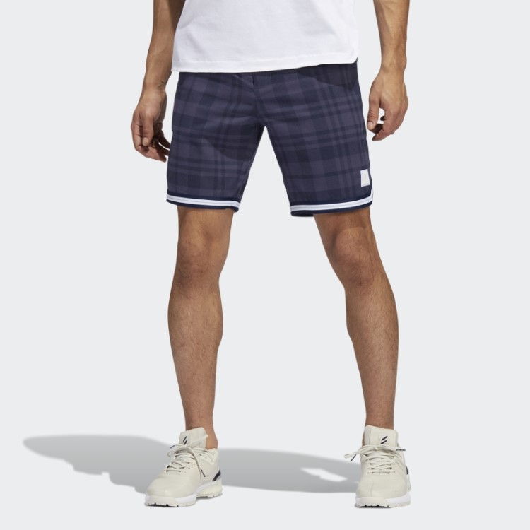 Bermuda Xadrez Adidas Adicross Azul Trace 8,5 Polegadas