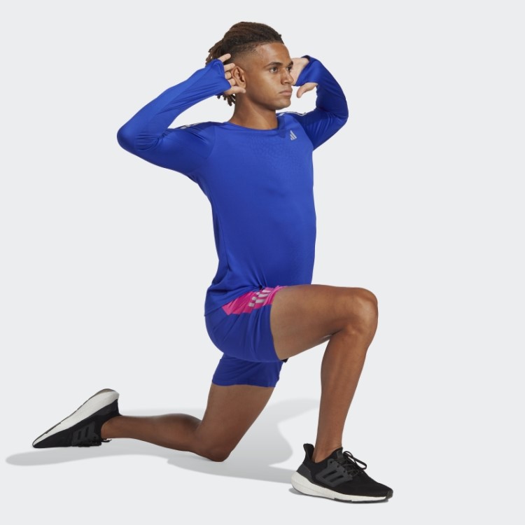 Adidas Azul Possui Os Shorts De Corrida