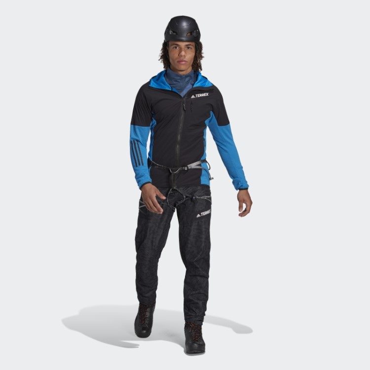 Jaqueta Com Capuz Azul Choque Techrock Flooce Wind Adidas