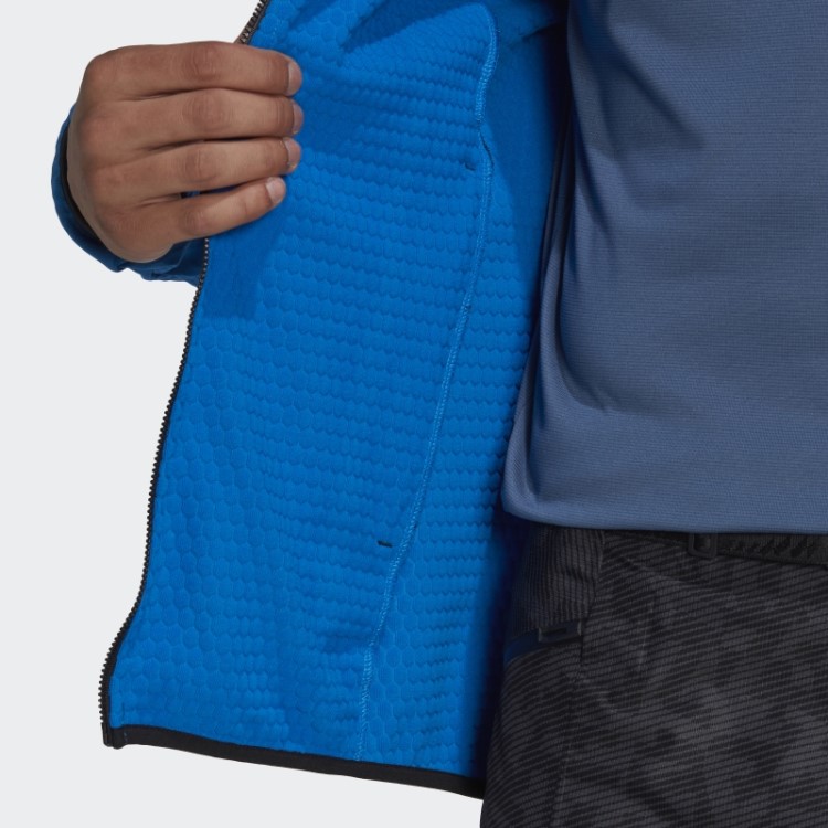 Jaqueta Com Capuz Azul Choque Techrock Flooce Wind Adidas